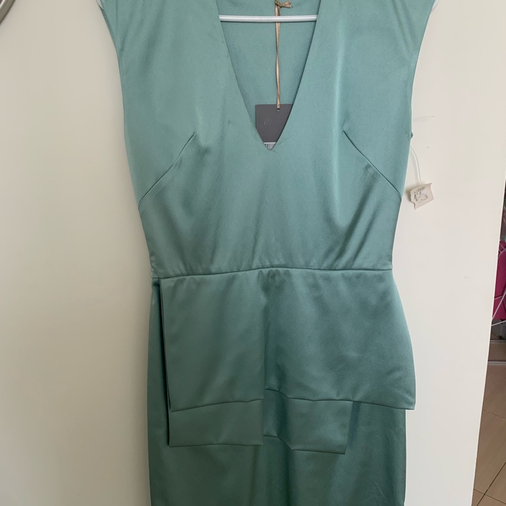 Space Style Concept Teal Midi Dress
